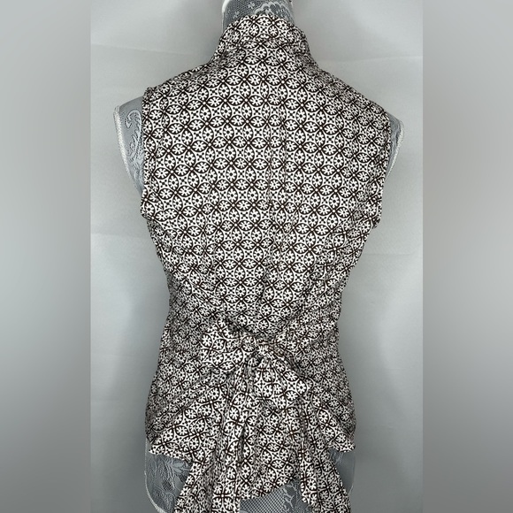 Jones New York Signature Womens Sleeveless top tie back Summer Hippie Boho Sun - Picture 4 of 5